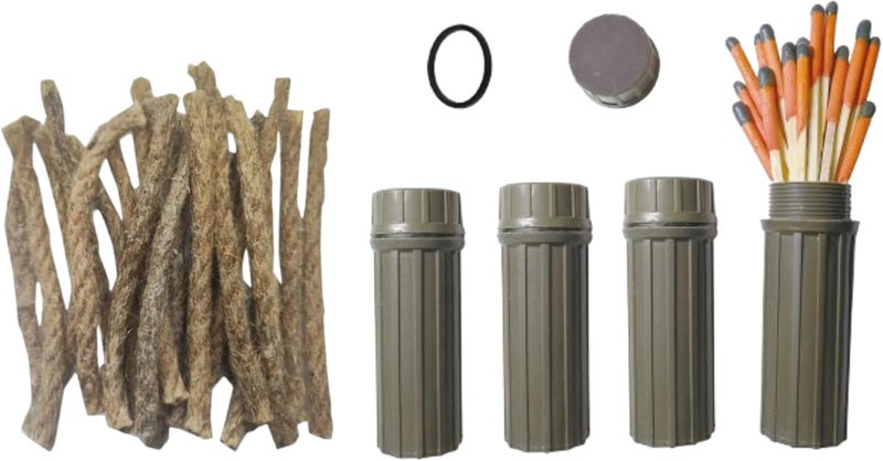 eGreen99 Emergency Fire Starter | Windproof & Waterproof Storm Matches with Waterproof Case & Wax Rope | Survival Gear for Camping, Hiking, Bushcraft, Outdoor Survival - Image 1